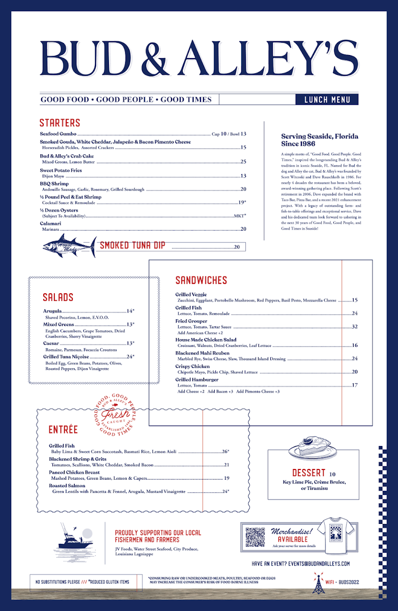 Bud & Alley's Waterfront Restaurant & Bar Menu - Image 2
